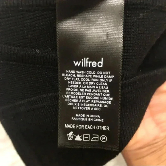 Aritzia Wilfred Natalie knit ribbed Square Neck bustier top in Black size L - Picture 7 of 8